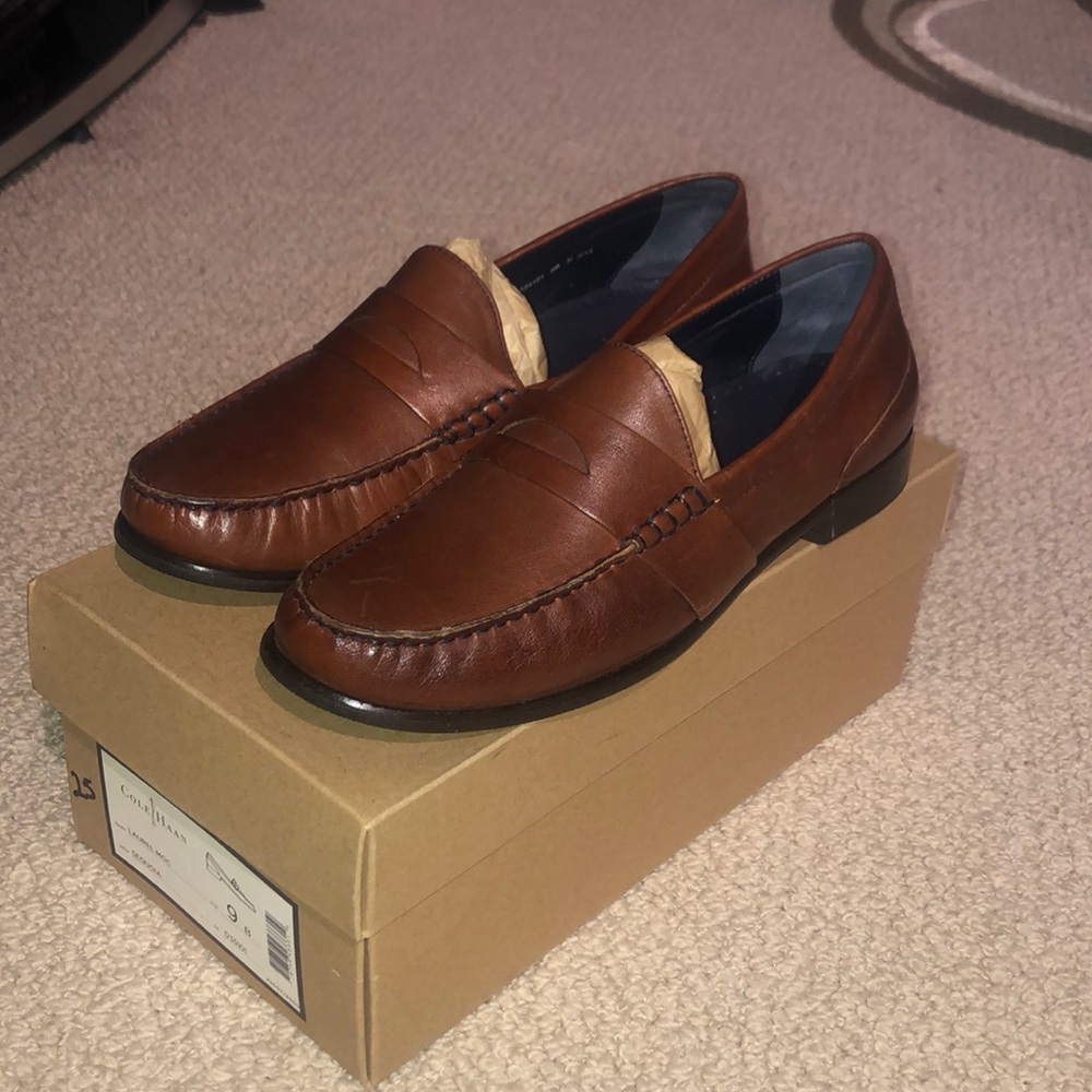 Leather loafers